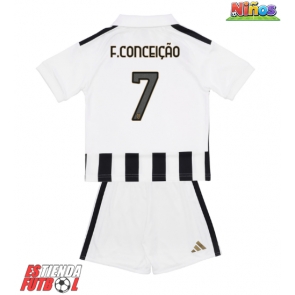 Juventus Francisco Conceicao #7 Primera Equipación Niños 2026-27 Manga Corta (+ Pantalones cortos)